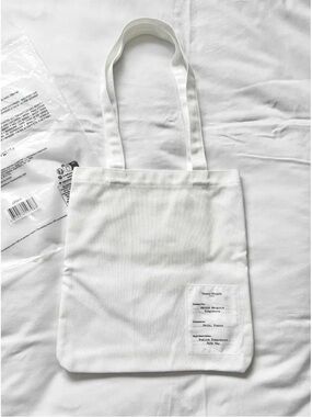 Maison Martin Margiela White Canvas Tote with Label Patch
